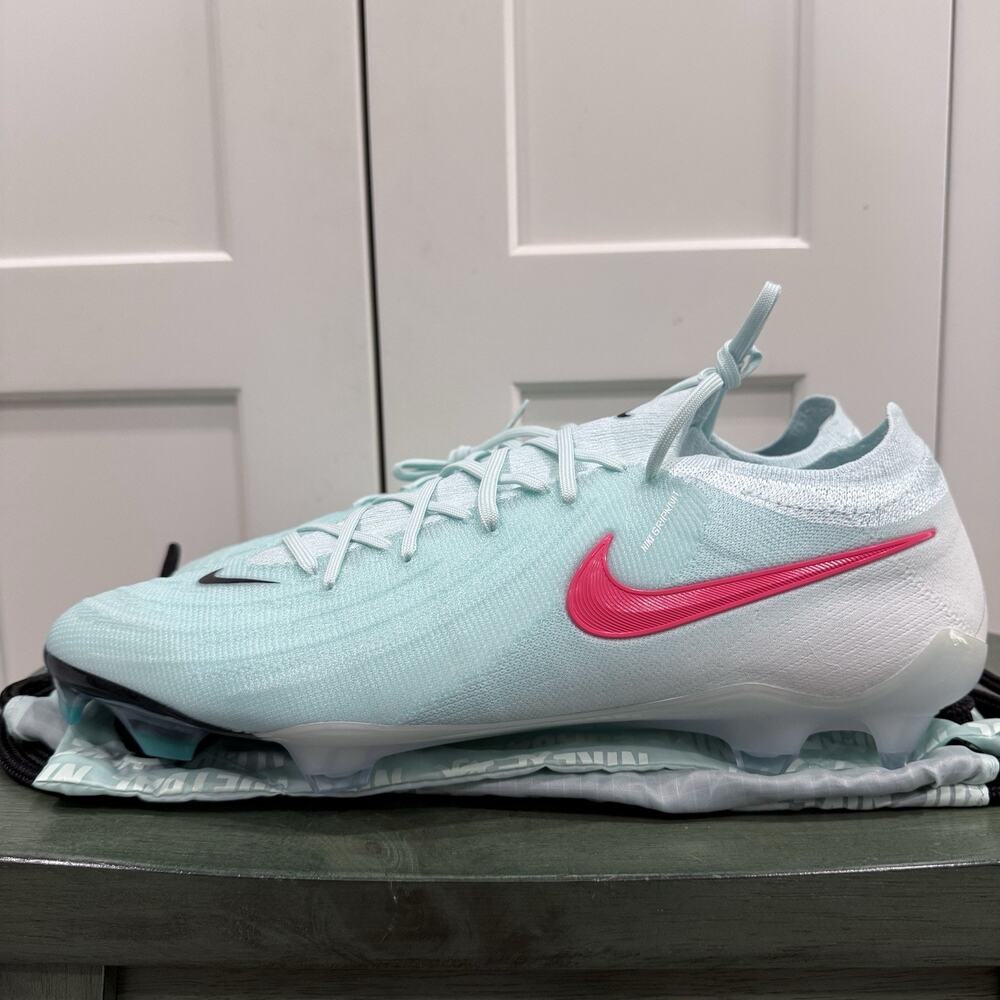 New Nike Phantom GX 2 Elite FG Low Soccer Cleats Light Blue Size 13 FJ2559-300